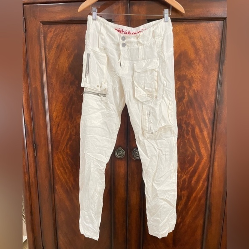 NEW JOHNNY WAS PETE & GRETA Marika Cargo Pants size 6 but shows an 8 on the tag